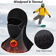 thumbnail image 2 of Pasamontañas Mascarilla Negra con Cremallera para Moto Ciclismo Invierno Mascarillas Integrales Polar Térmico para Hombres Mujeres, 2 of 5