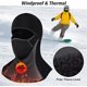 thumbnail image 3 of Negro Pasamontañas para motocicleta Esquí Ciclismo Máscara Moto Cross MTB Deportes Impermeable A prueba de viento Cálido Tamaño universal, Negro, 3 of 5