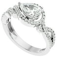 thumbnail image 4 of Pompeii 1 1/2Ct TW Pear Shape Moissanite & Diamond Engagement Ring 10k Gold (G/H,I1-I2), 4 of 4