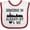 White and Red, variant on Inktastic Albany New York Skyline Someone Loves Me Boys or Girls Baby Bib