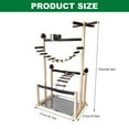 thumbnail image 5 of Large Bird Activity Center Screw Assembled Wooden Play Gym Detachable Base For Easy Mental, 5 of 8