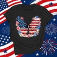 thumbnail image 5 of Zynoxe Women's T-Shirts Fourth of July Patriotic Graphic Tees for Women Casual Summer Crew Neck Short Sleeve Going Out Tops (#02 Black,2XL), 5 of 7