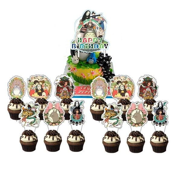 Studio of Ghibli Cake Topper CupcakeS Set Birthday Party Supplies Decoration Decor Kit