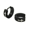 thumbnail image 1 of Pendientes Huggie Pequeños de Aro Negro Strade Fareast Limited 5 piezas Acero inoxidable, 1 of 5