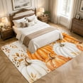 thumbnail image 4 of Area Rugs 5'x7', Orange White Pumpkin Fall Carpet Runner Indoor Outdoor Rugs Home Decor Aesthetic, Thanksgiving Eucalyptus Rustic Non Slip Mats Washable Accent Rug for Living Room Bedroom, 4 of 8