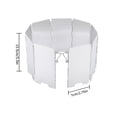 thumbnail image 2 of Gas Stove Wind Shield Sturdy windshield; Portable Outdoor Aluminum Alloy 9 Plates Barbecue Windproof Screen Protection Accessory Cooker Guard Cover, 2 of 9