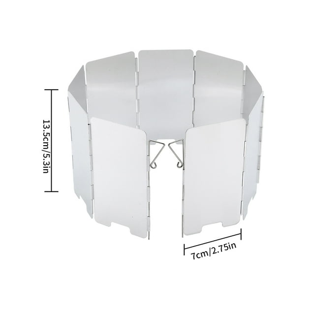 Gas Stove Wind Shield Sturdy Alloy BBQ Outdoor Aluminum Alloy 9 Plates Barbecue Windproof Screen Protection Accessory Cooker Guard Cover