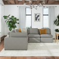 thumbnail image 2 of Cortney's Collection York L-Shaped Sectional Sofa Bundle, Urban Steel Taupe, 2 of 9