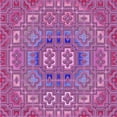 thumbnail image 1 of Ahgly Company Machine Washable Indoor Square Transitional Orchid Purple Area Rugs, 4' Square, 1 of 7