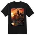 thumbnail image 2 of Plus Size Shirt for Women Black Tops for Women Short Sleeves Shirt for Women Castle (78） T Shirt Crewneck Shirt for Women XS, 2 of 5