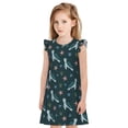 thumbnail image 1 of Balery Cute Turtle Camisón de princesa para niñas, pijama de algodón con mangas abullonadas, suave y bonito.-Large, 1 of 6