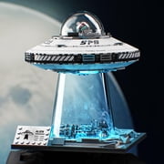 Space UFO Spaceship Building Sets, Galaxy Interstellar Spaceship Sets,Collection Creative Star Spaceship Building Kit for Animation Fans