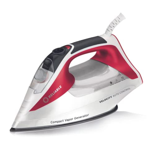 Plancha de vapor Reliable Velocity 270IR: generador de vapor compacto con control automático y tecnología de sensores, tecnología patentada para vapor continuo, cero fugas, temperatura perfecta, 8 co