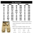 thumbnail image 2 of Men's Loose Fit Cargo Casual Shorts Multi-Pocket Cotton Summer Beach Pants Drawstring Elastic Waist Comfort,Khaki,34, 2 of 7