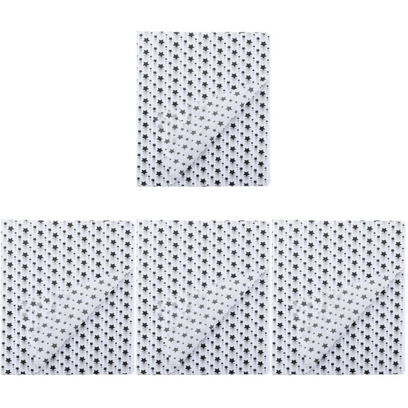 Set of 4 Unique Printable Wrapping Papers with High-Efficiency Black Tape for Gift Wrapping