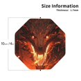 thumbnail image 2 of Lsque Magma Fire Black Dragon Pattern 4" Drink Coasters Set of 4, PVC Leather Absorbent Coasters, Table Coaster Set Decorative Coffee Cup Coasters Housewarming Gift -Octagon, 2 of 6