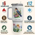 thumbnail image 4 of Swallow Lover Tumbler 40oz Personalized – Stainless Steel Travel Coffee Cup with Handle, Lid & Straw – Custom Bird Animal Gift for Women Girls Birthday Christmas, 4 of 6