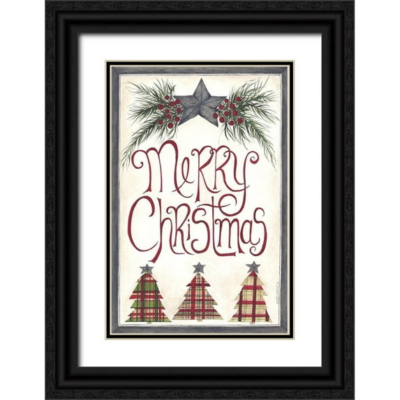 Shamp, Cindy 23x32 Black Ornate Wood Framed with Double Matting Museum Art Print Titled - Merry Christmas