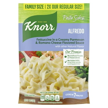 Knorr No Artificial Flavors Creamy Alfredo Pasta Cooks in 7 Minutes, 8.8 oz 2x Regular