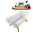 thumbnail image 4 of 59" Streamline N1100GLD-IN-BNK Clawfoot Tub and Tray With Internal Drain, 4 of 7