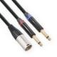 thumbnail image 1 of Cable de audio profesional macho XLR a doble 6,35 mm TS mono enchufe accesorios de cable Ehuebsd  Para estrenar, 1 of 6