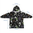 thumbnail image 7 of Halloween Skeleton Ghost Pattern Blanket Hoodies for Kids 6-13YR Oversize Wearable Blanket Hoodies for Boys Girls Teens, 7 of 7