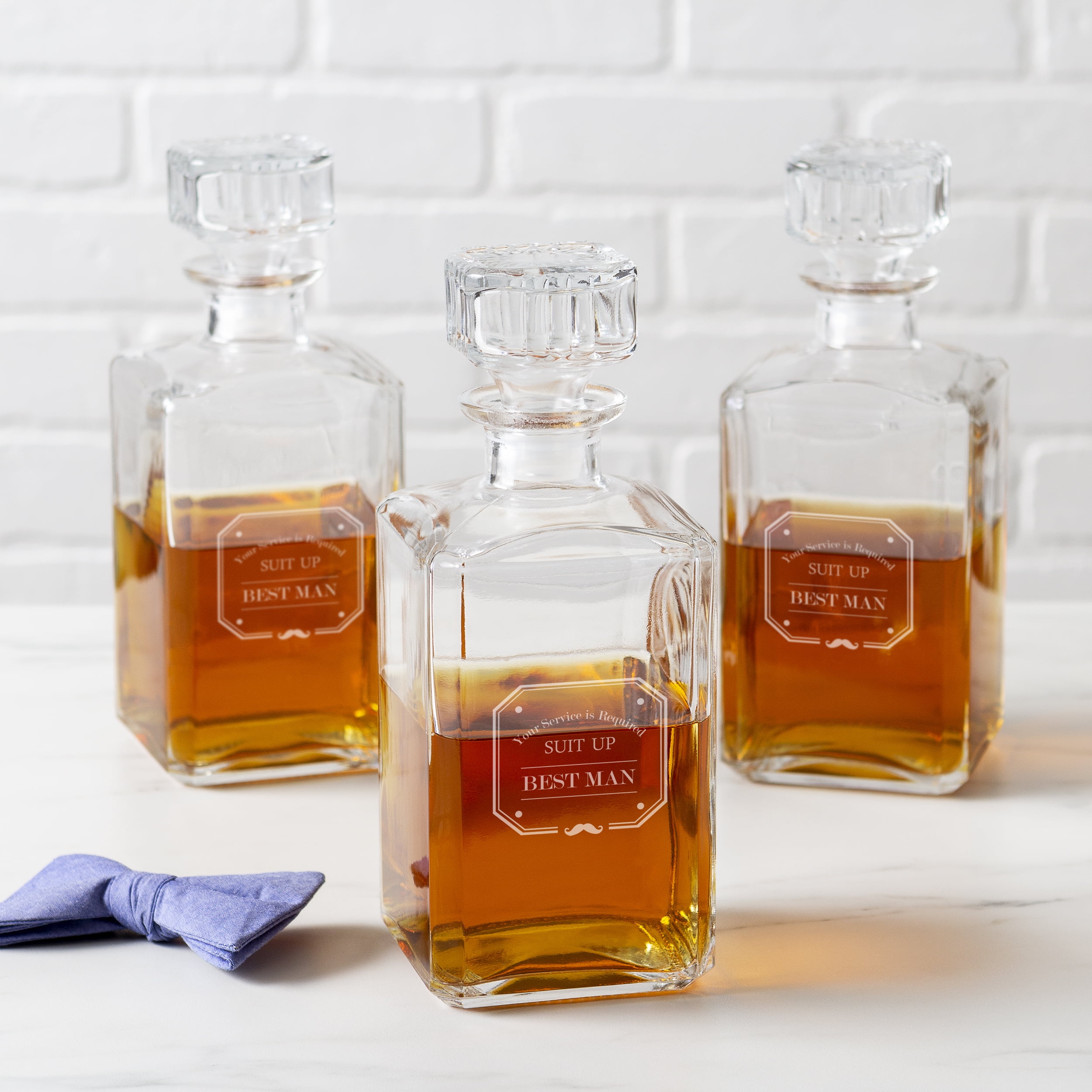 Best Man 34 oz. Glass Decanter, Whiskey Design