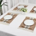 thumbnail image 6 of Unique Bargains Set of 4 Farmhouse Placemats for Dining Table Decor Brown-Black, 6 of 6