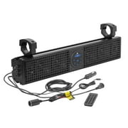 Planet Audio PSX26 ATV UTV Audio Sound Bar System 26 Inches Wide, IPX5 Weatherproof, Bluetooth Audio, USB, Amplified, Aux-In, 4 Inch Speakers, 1 Inch Tweeters, Easy Installation for 12 Volt Vehicles