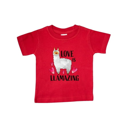 

Inktastic Valentine s Day Love is Llamazing with Cute Llama and Hearts Gift Baby Boy or Baby Girl T-Shirt