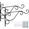thumbnail image 2 of ganchos de metal para colgar plantas, soporte de pared para exteriores, para plantas, macetas, comederos para pájaros, campanillas de viento y linternas, 2 of 7