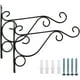 thumbnail image 1 of Paquete de 2 ganchos para colgar macetas, comederos para pájaros, campanillas de viento y linternas. Colgadores de plantas de metal resistentes para paredes exteriores., 1 of 7