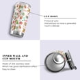 thumbnail image 3 of Christmas Tumbler Candy Cane Lollipop Gingerbread Insulated Coffee Cup Beverage Container Office Travel Mug with Straw and Lid 20oz Holiday Back to School Gift, 3 of 5