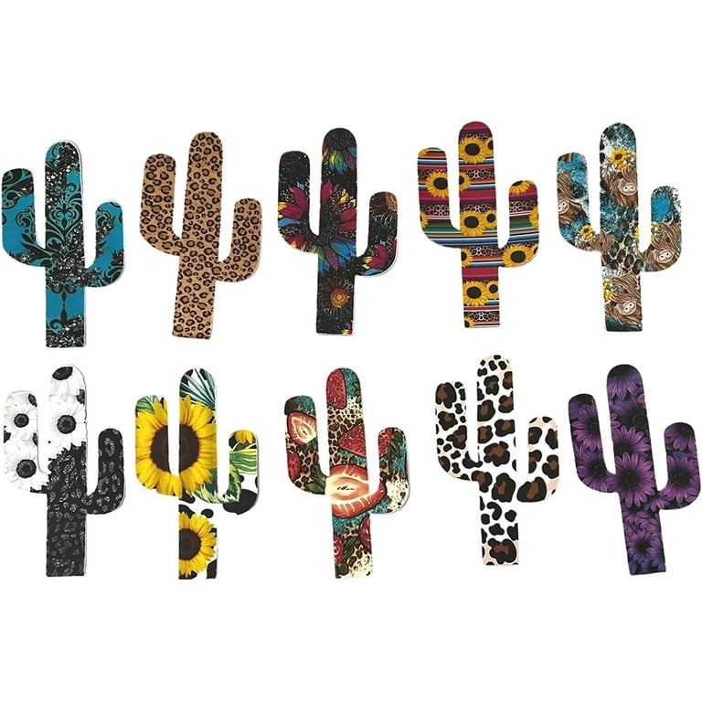 Freshie Cactus Cardstock Cutouts 5.5 x 3 inches for Freshies Random Design  Mix 12 pk For Scented Aroma Beads Bake with Mold for Car Freshie Designs,  Cactus, Western, Desert, Southwestern 