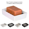 thumbnail image 4 of Bewildely Soporte de esponja para cocina, baño, fregadero, encimera, cepillo, bandeja, organizador de drenaje, para el hogar, baño, Rectangular Juegos de accesorios de baño Blanco Plata Brillo, 4 of 6