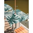 thumbnail image 2 of Outdoor Tablecloth with Umbrella Hole for Patio/Picnic/Party/Camping, Turquoise Monstera Deliciosa Waterproof Table Cloth Square Cover Washable, Summer Botanical Tropical (54"x 54"), 2 of 9