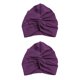 thumbnail image 3 of Minnieouse Sombrero de bebé Bandanas de algodón Niños Niñas Bebé Turbante Diadema Accesorios para el cabello para niños Tocado Headwrap Fotografía Morado oscuro 2piezas Minnieouse CBP041606, 3 of 5