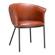 Garston Dining Chair Brown Dining Chair, Modern Style, Plush and durable faux leather fabric, Plywood, Indoor Dining