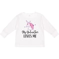 thumbnail image 3 of Inktastic My Godmother Loves Me Unicorn Girls Long Sleeve Toddler T-Shirt, 3 of 5