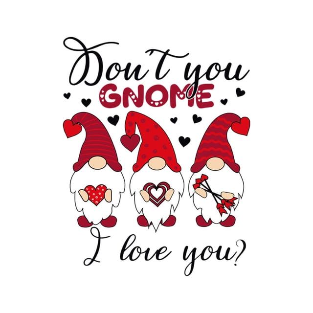 B Set B 5Pcs Valentines Day Heat Transfer Printing Stickers Iron On Decals For Fabric T Shirt Diy Craft