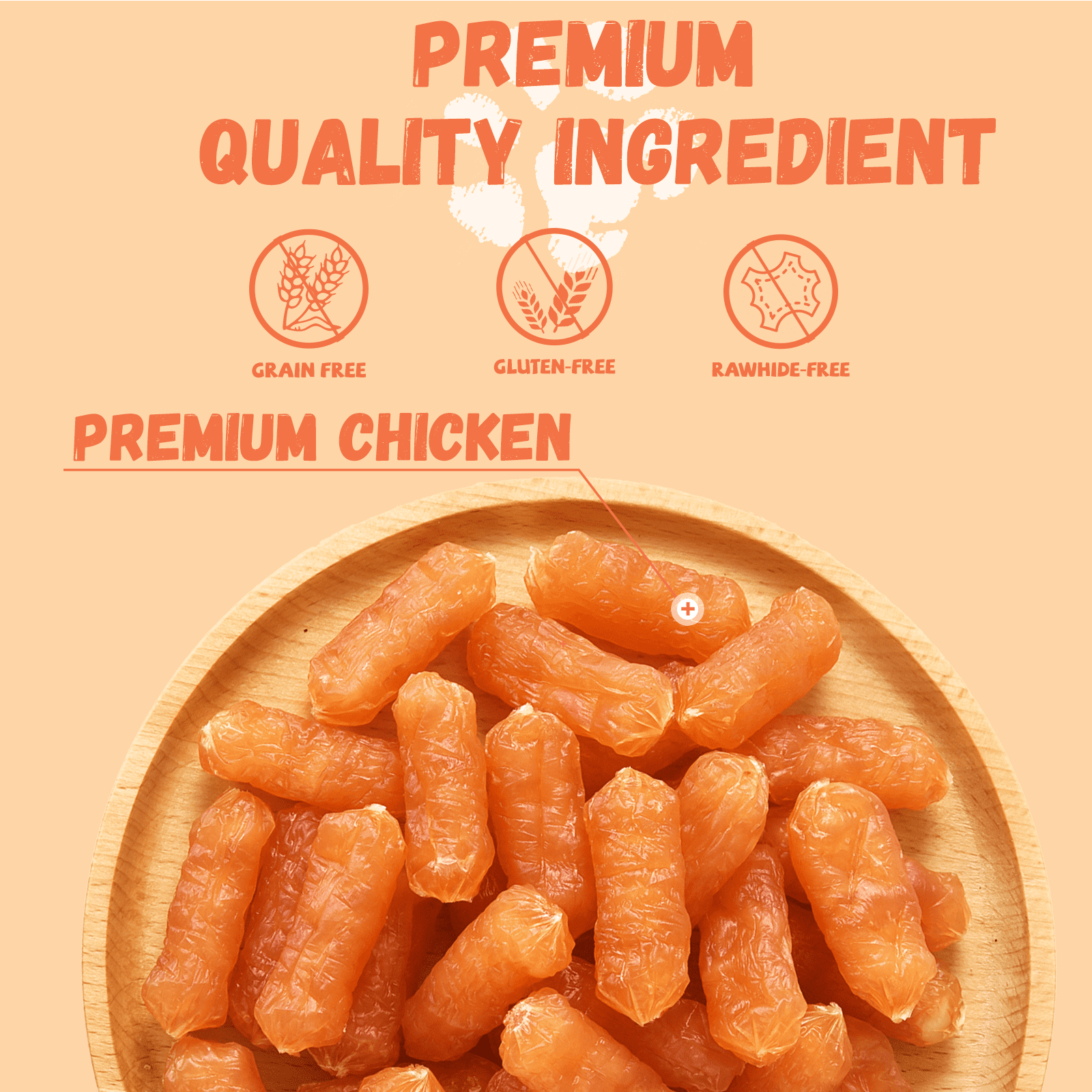 (2 pack) Pawmate Chicken Sausage Dog Treats, Natural Protein Rich Treats for All Dogs, 11oz