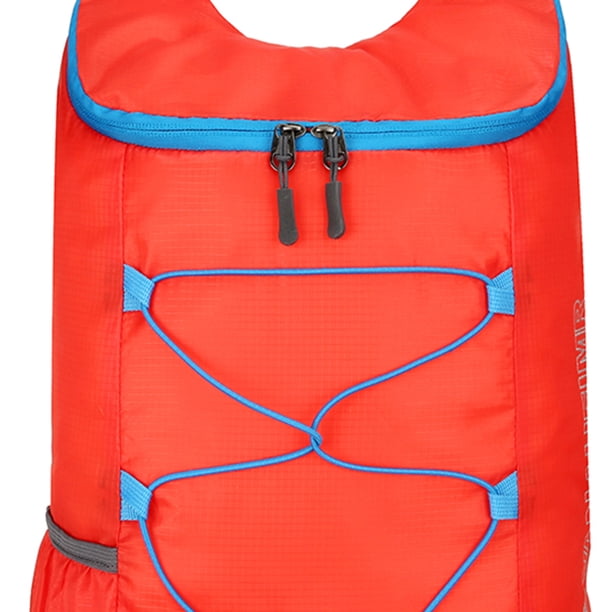 Mochila Portátil Plegable 10 Litros Al Aire Libre Ultraligera A Prueba Salpicaduras () Rojo