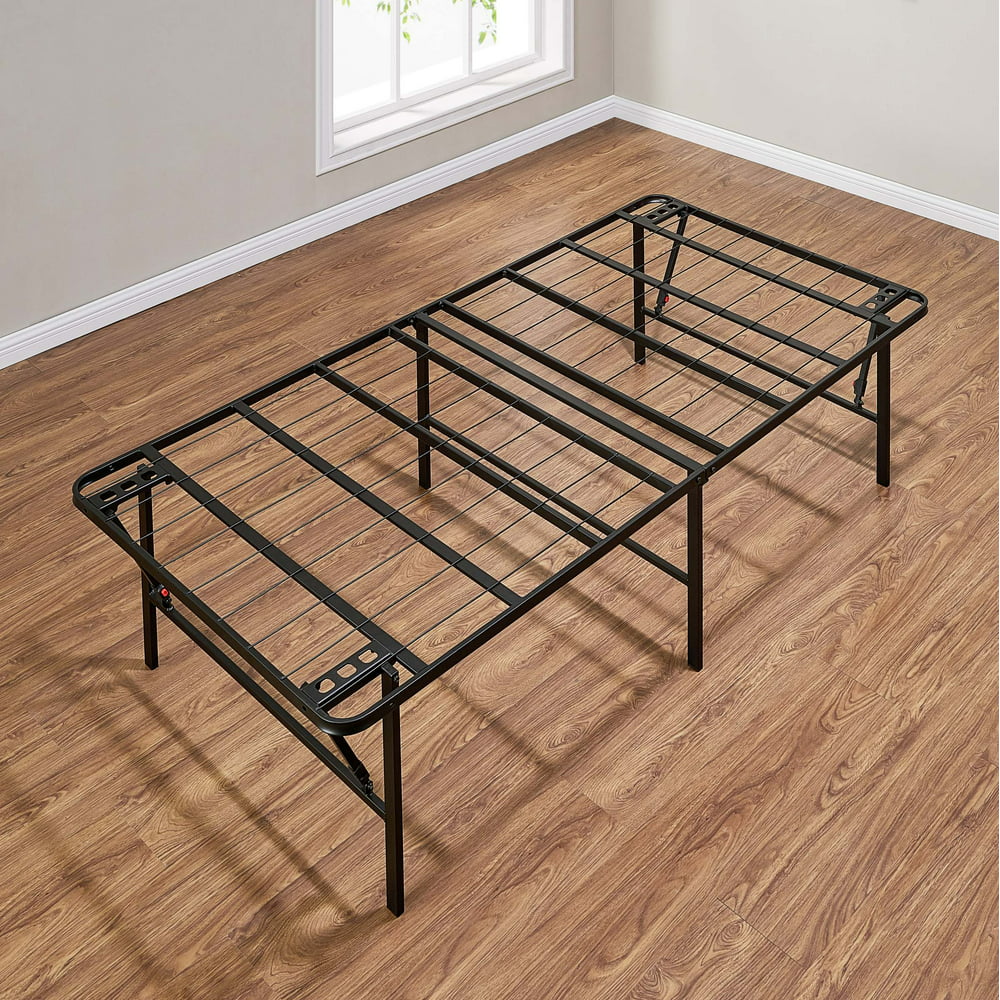 Mainstays 18 High Profile Foldable Steel Bed Frame Powder Coated
