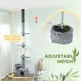thumbnail image 3 of CoSoTower Floor to Ceiling Cat Tree, 4 Tiers Tall Kitty Climbing Tower with Scratching Post, Adjustable Height 87-100", 3 of 7