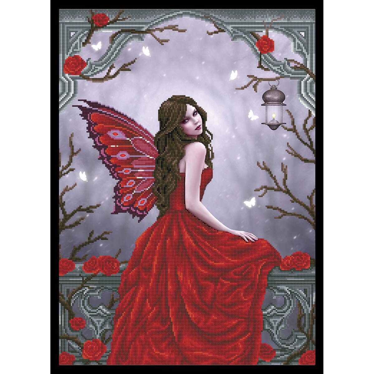 Diamond Dotz® Winter Rose Fairy Diamond Painting - Walmart.com