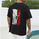 thumbnail image 3 of Tops para hombre, blusas y camisas de cuello redondo y manga corta para hombre, blusas casuales de cuello redondo con estampado de moda para hombre, blusas de cuello redondo y manga corta, camisas par, 3 of 5