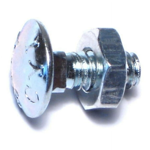 3/16"-24 x 1/2" Zinc Plated Steel Coarse Thread Carriage Bolts (24 pcs.)