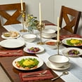 thumbnail image 3 of Tabletops Gallery Olivia 12 Piece Embossed Stoneware Dinnerware Set, Cream White (Service for 4), 3 of 9