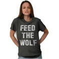 thumbnail image 4 of Feed The Wolf Sarcastic Hangry Gym Plus Size Crewneck Graphic Tee Shirt Brisco Brands 3X, 4 of 5