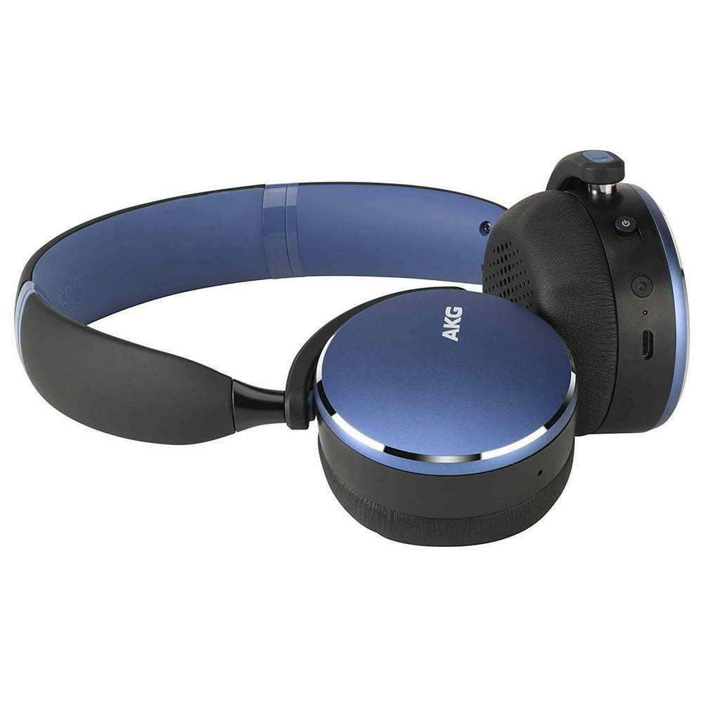 AKG Y500 On-Ear Foldable Wireless Bluetooth Headphones- Blue (US
